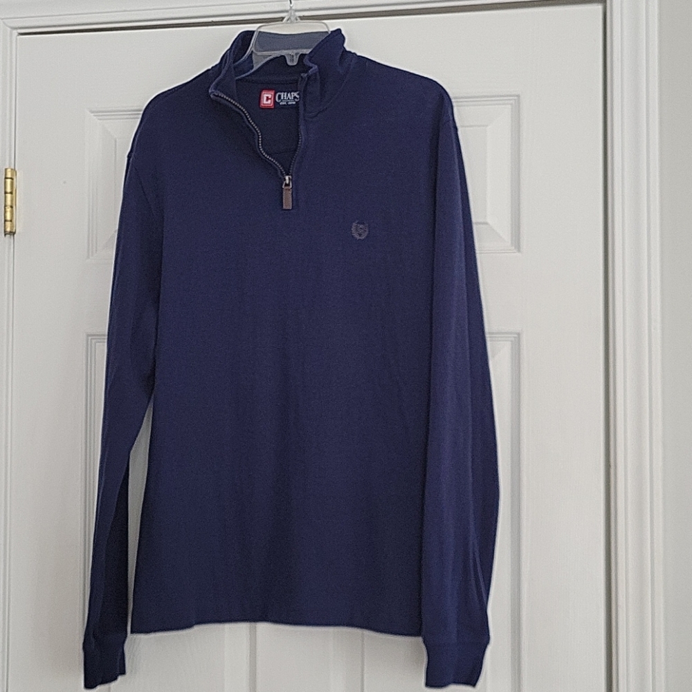 Chaps Ralph Lauren navy blue pullover/zip Med
